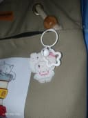 Pixel Kawaii Bunny Star Charm Keychain