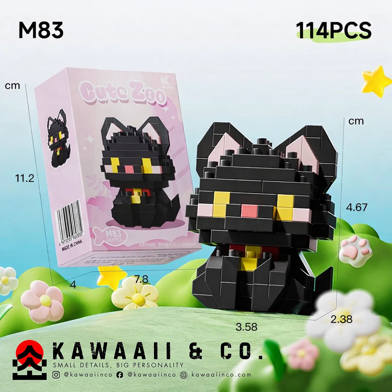 Black Cat Mini Building Blocks – Model M83 (114 PCS)