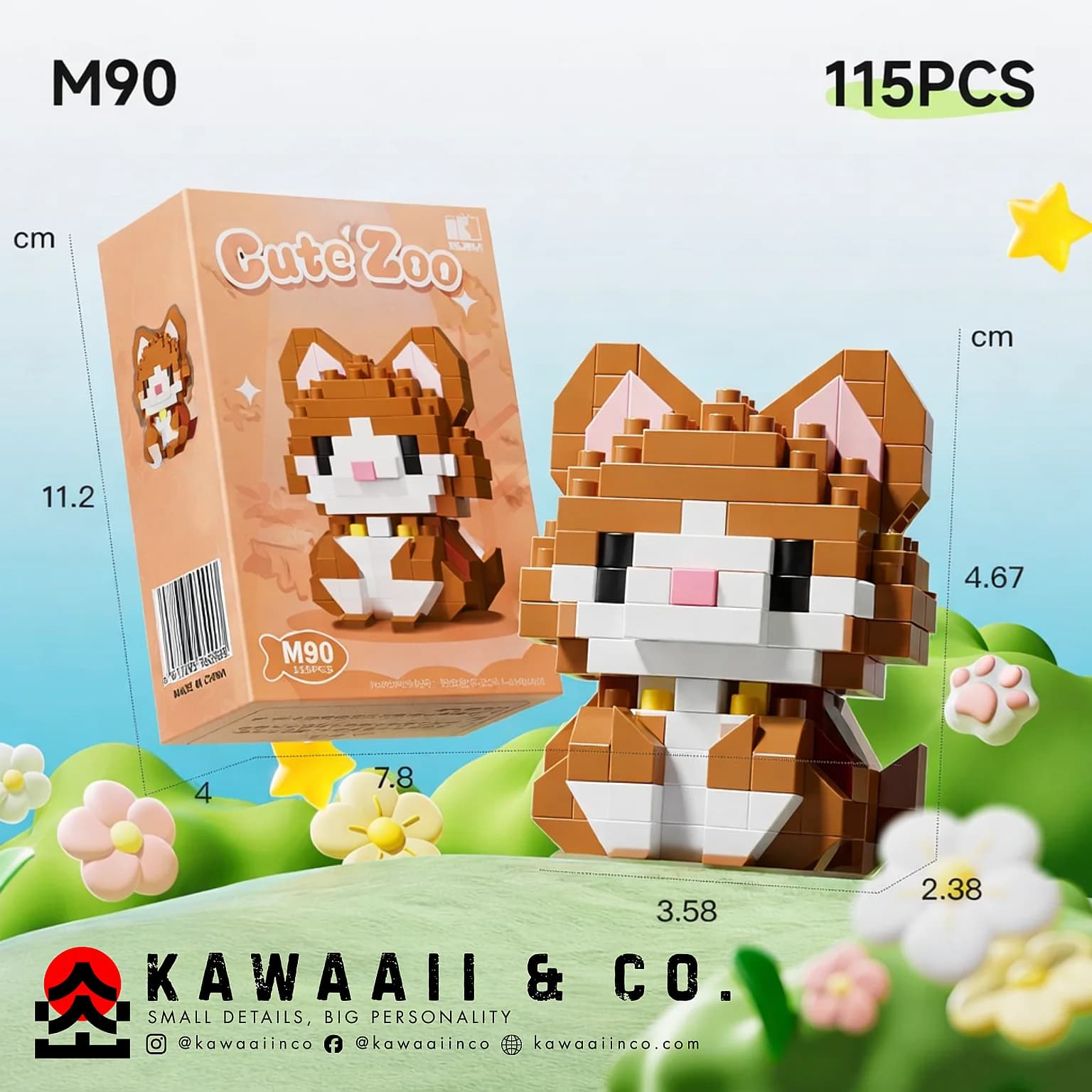 Brown Puppy Mini Building Blocks – Model M90 (115 PCS)