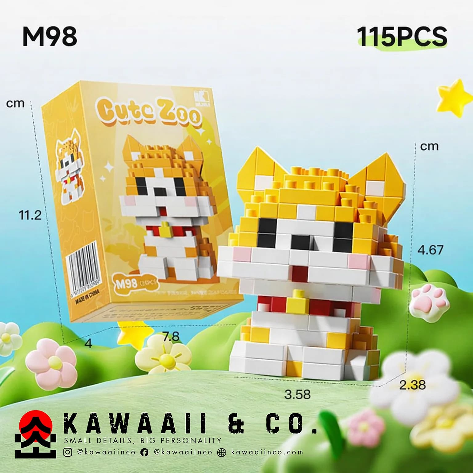 Yellow Fox Mini Building Blocks – Model M98 (115 PCS)