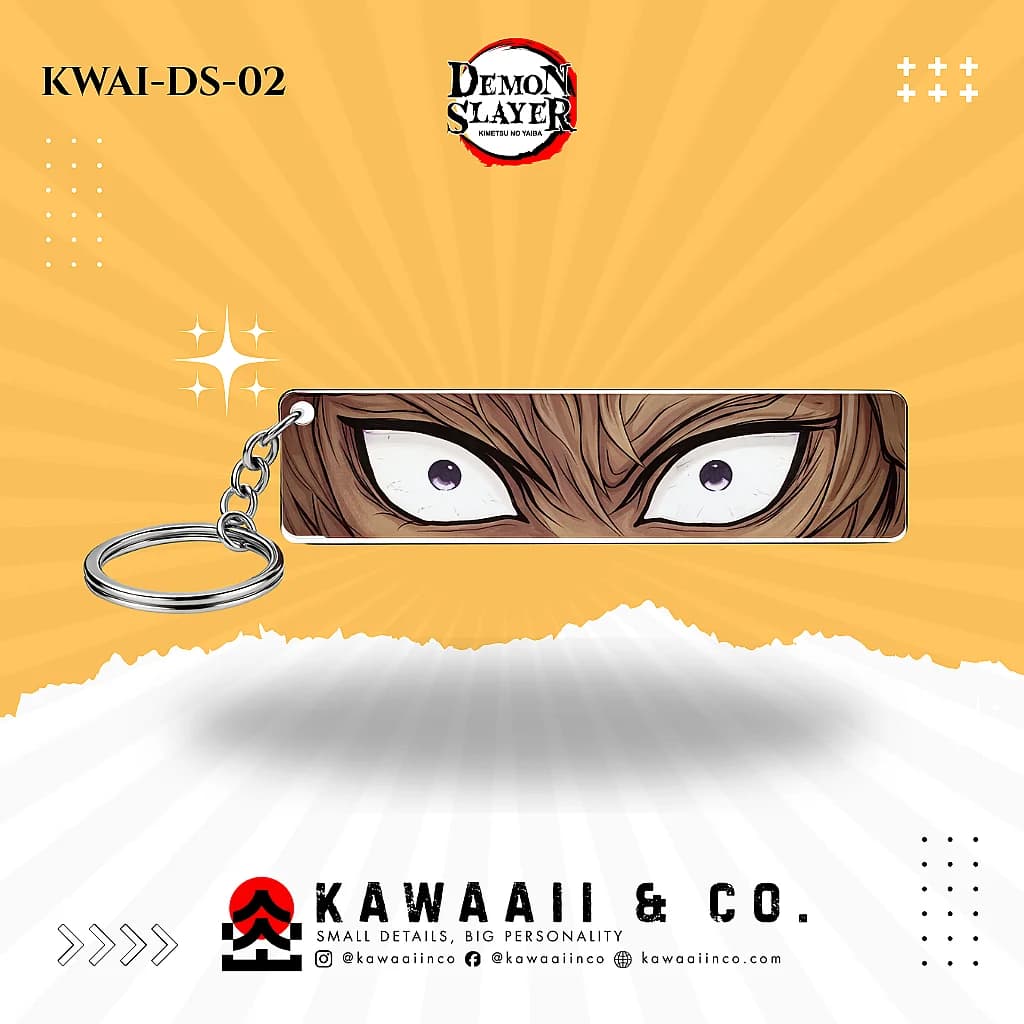 Himejima Gyomei – Stone Hashira Glowing Eye Keychain