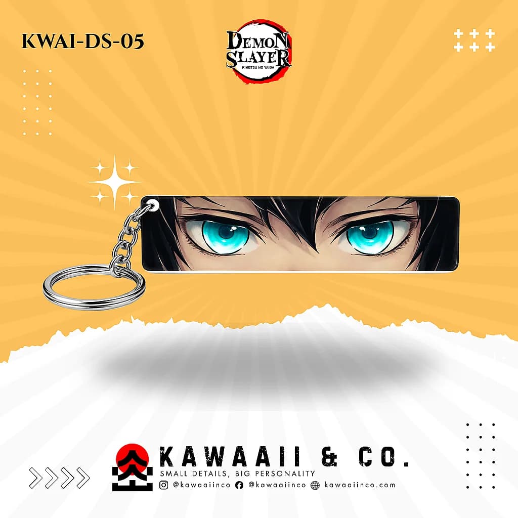 Tomioka Giyuu – Water Hashira Glowing Eye Keychain