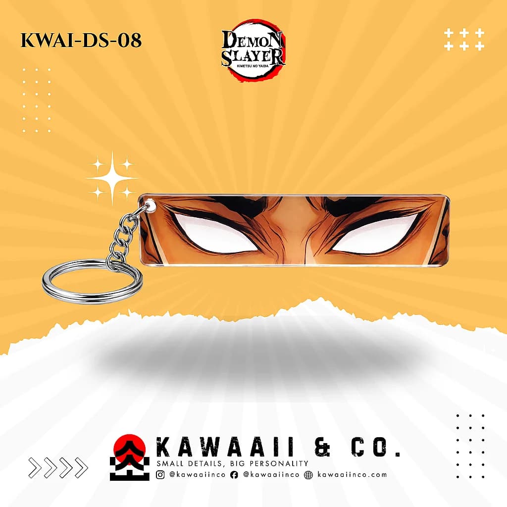 Shinazugawa Sanemi – Wind Hashira Glowing Eye Keychain