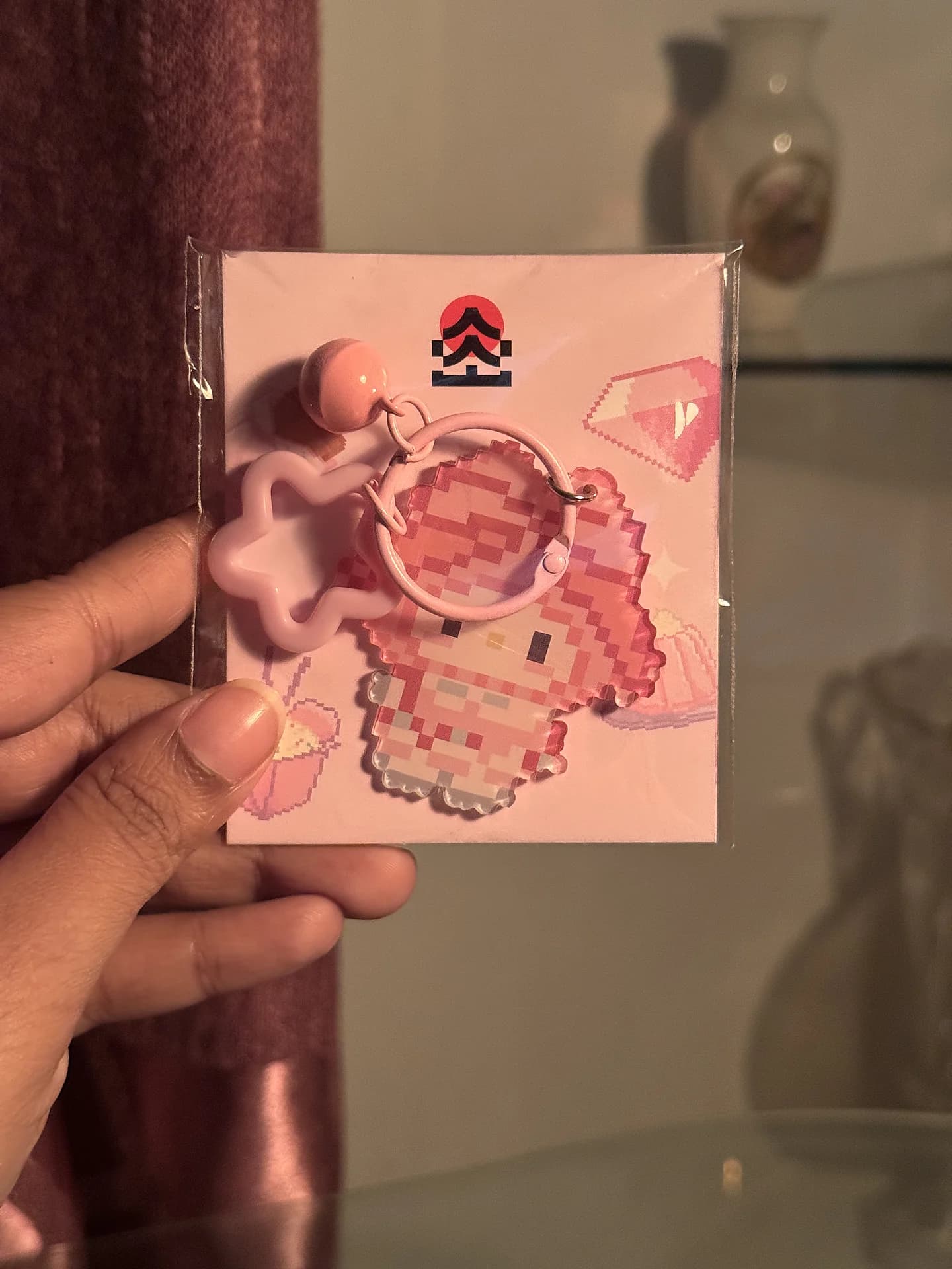 Pixel My Melody Star Charm Keychain - Thumbnail 2