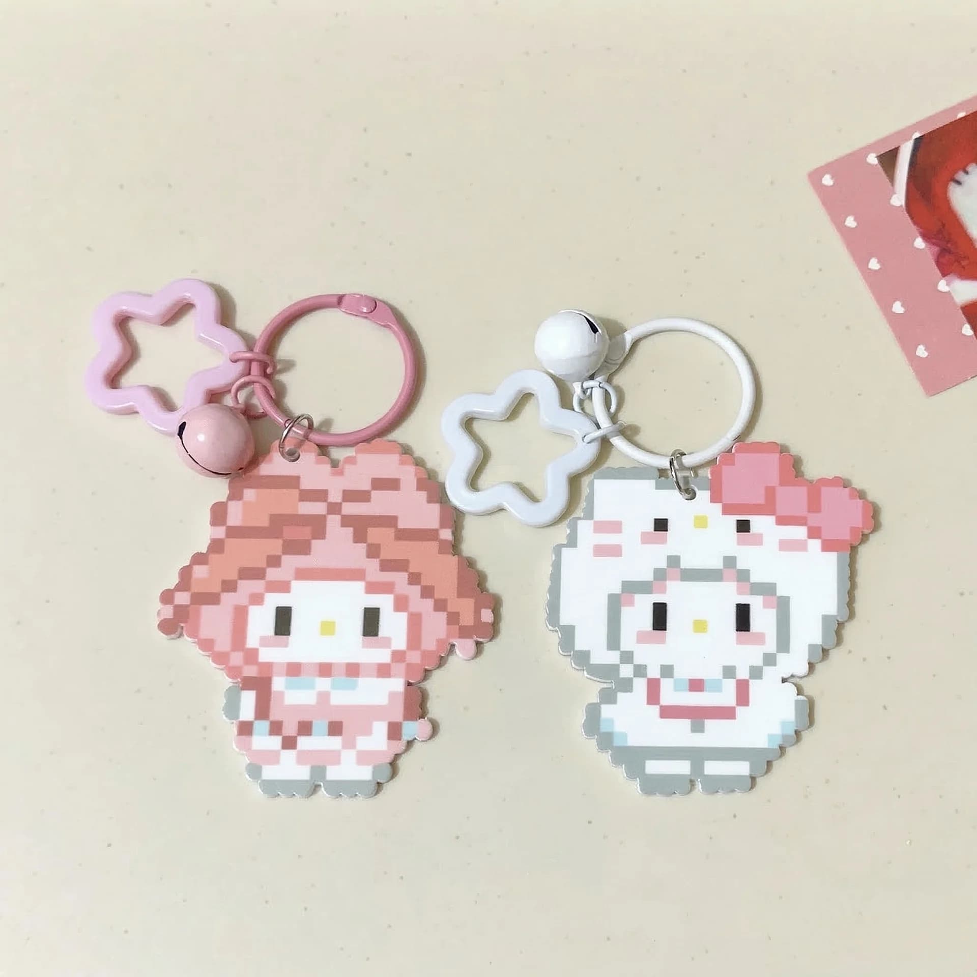 Pixel Kawaii Bunny & Kitty Keychain Bundle - Thumbnail 4